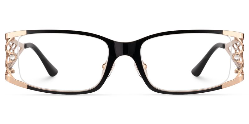 Rainey - Rectangle Two-tone Eyeglasses | Vooglam