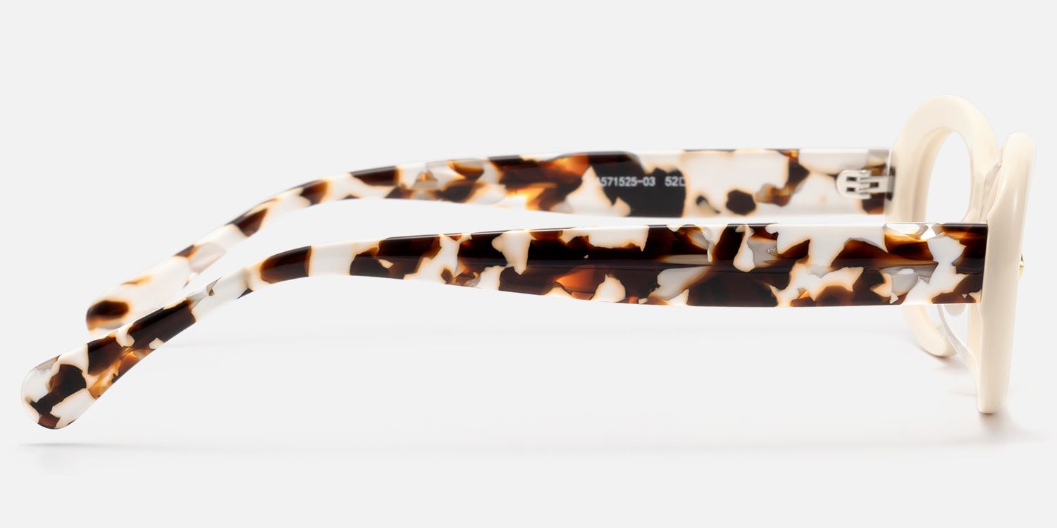 Vexa - Ivory Chunky Marble Temple Frames | Vooglam Side View