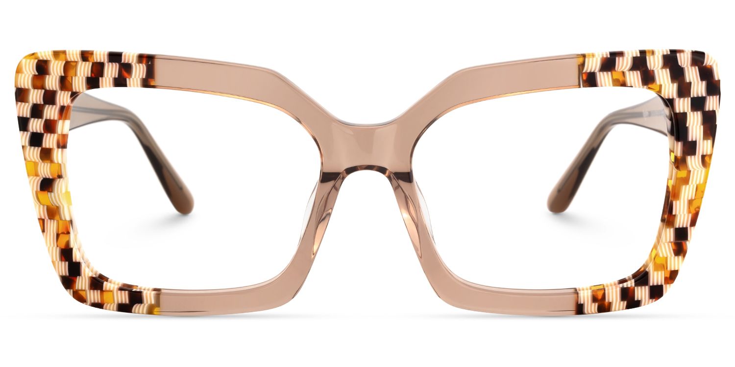 Moshay - Butterfly Champagne Eyeglasses by Vooglam - Angle View