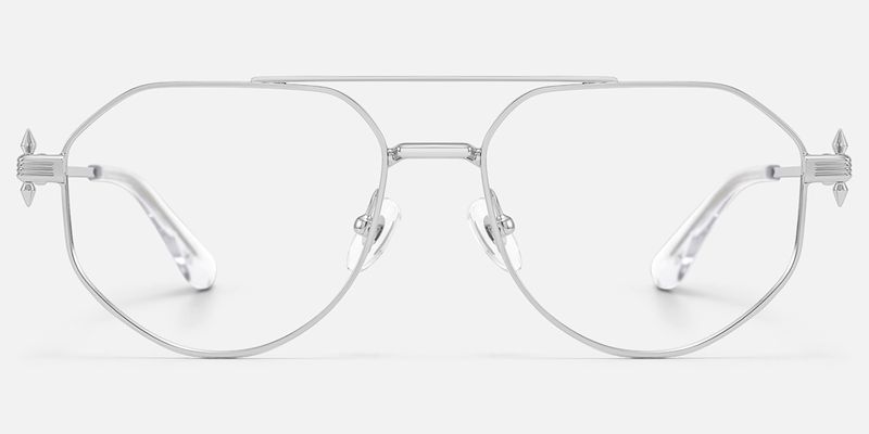 Aegis - Aviator Silver Eyeglasses