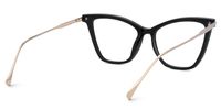Hilary - Butterfly Black Eyeglasses | Vooglam Side View