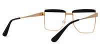 Electra - Aviator Black/Gold Eyeglasses | Vooglam Side View