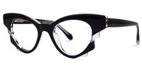 Agapito - Cat Eye Black Eyeglasses | Vooglam Front View