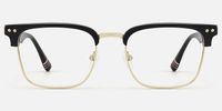 Preppy - Rectangle Black Eyeglasses | Vooglam Angle View