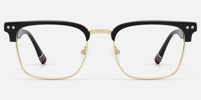 Preppy - Rectangle Black Eyeglasses