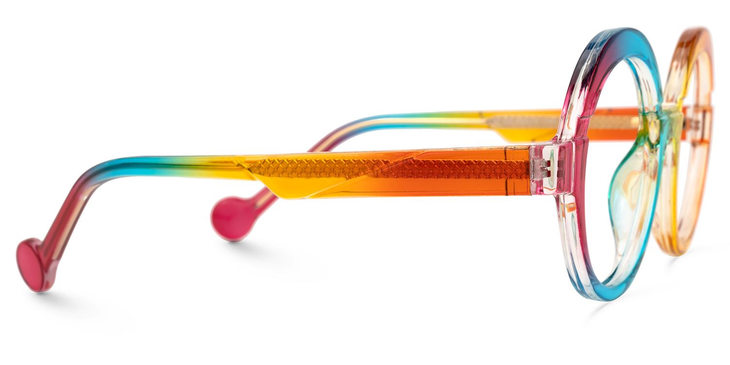Baback - Round Multicolor Eyeglasses | Vooglam 4