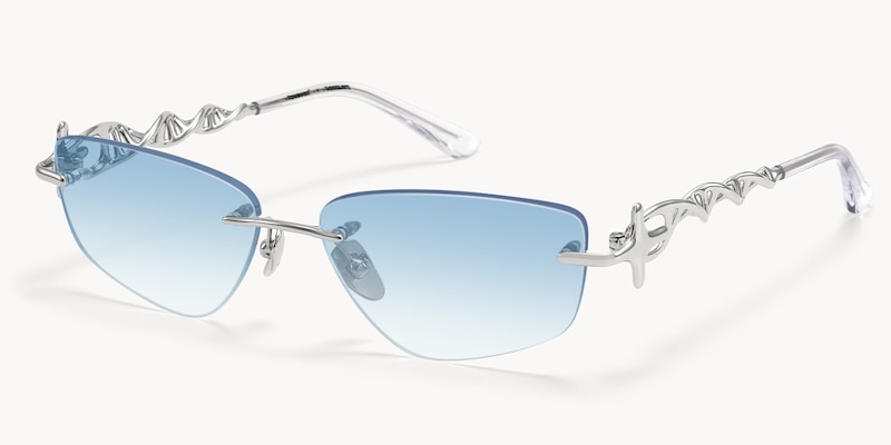 The Decoder - Geometric Silver Sunglasses