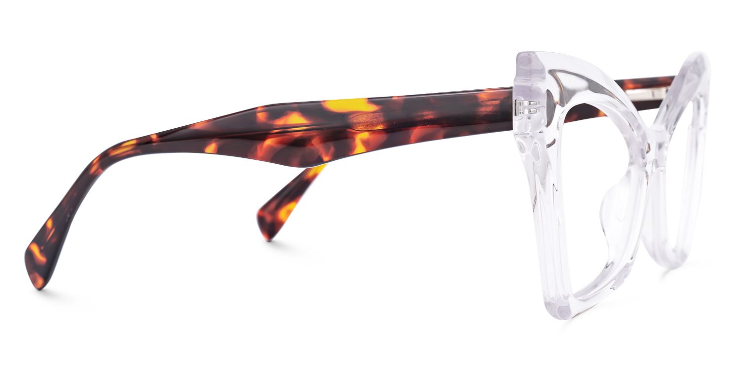 Izehar - Cat Eye Crystal Eyeglasses by Vooglam - Product View 4