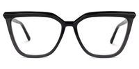 Darrah - Browline Grey Eyeglasses | Vooglam Angle View