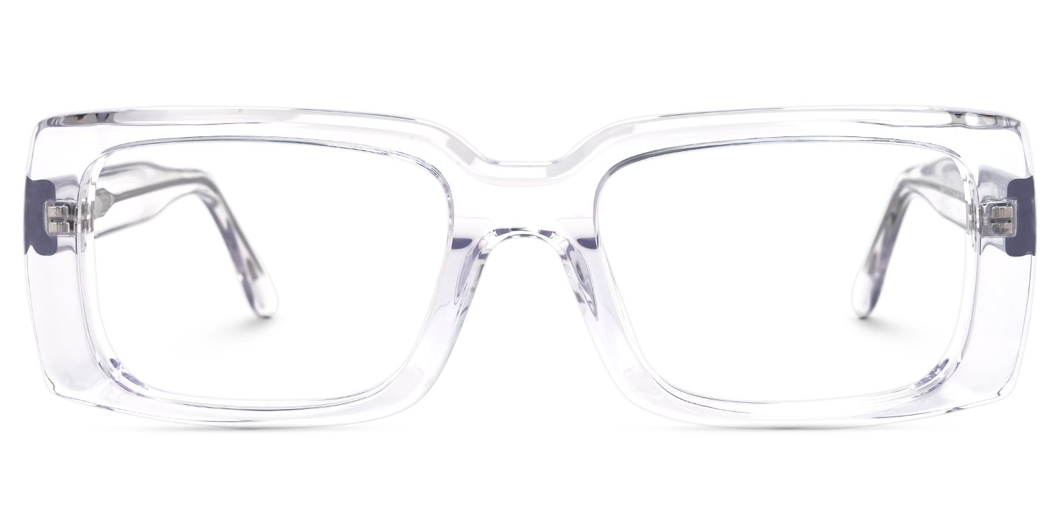 Eirwyn - Rectangle Crystal Eyeglasses | Vooglam Angle View