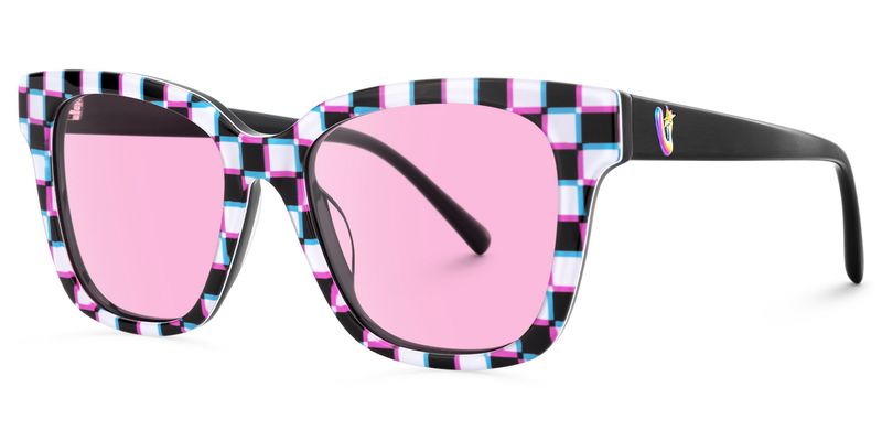 Laisha - Square Pattern Sunglasses