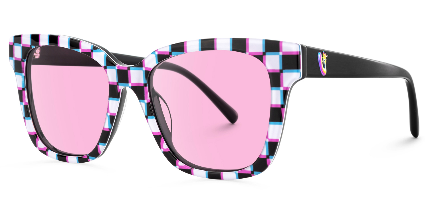 Laisha - Square Pattern Sunglasses - 2