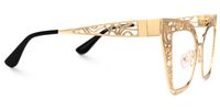 Agalia - Cat Eye Gold Eyeglasses | Vooglam