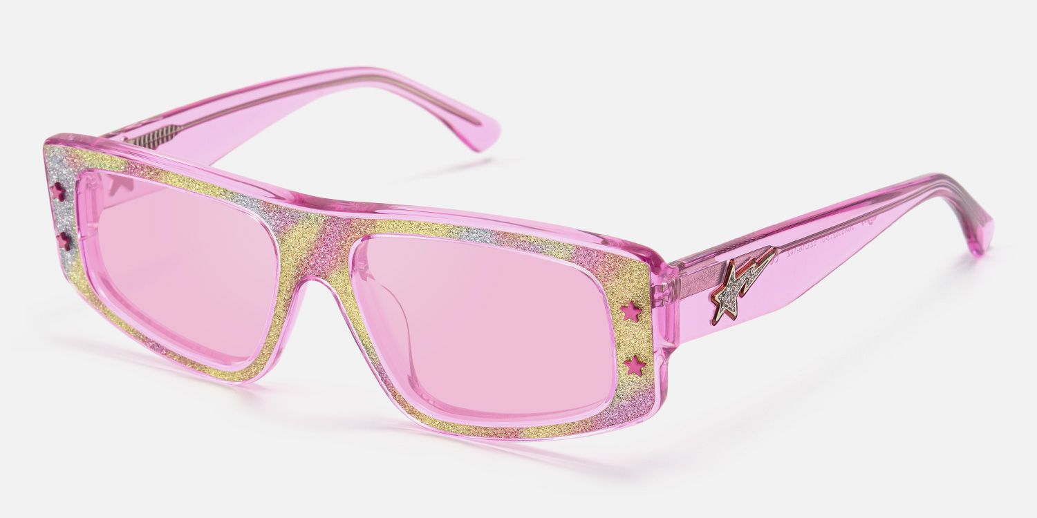 Maeva - Rectangle Multicolor Sunglasses | Vooglam Front View