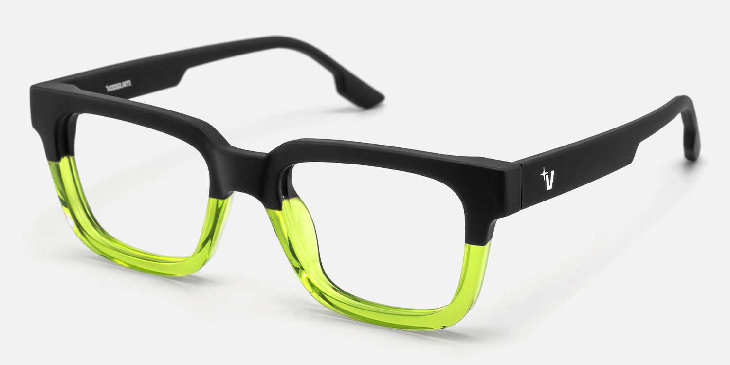 Strobe - Rectangle Two-tone Eyeglasses | Vooglam Front View