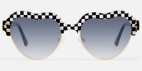 Hannah - Heart Pattern Sunglasses | Vooglam Angle View