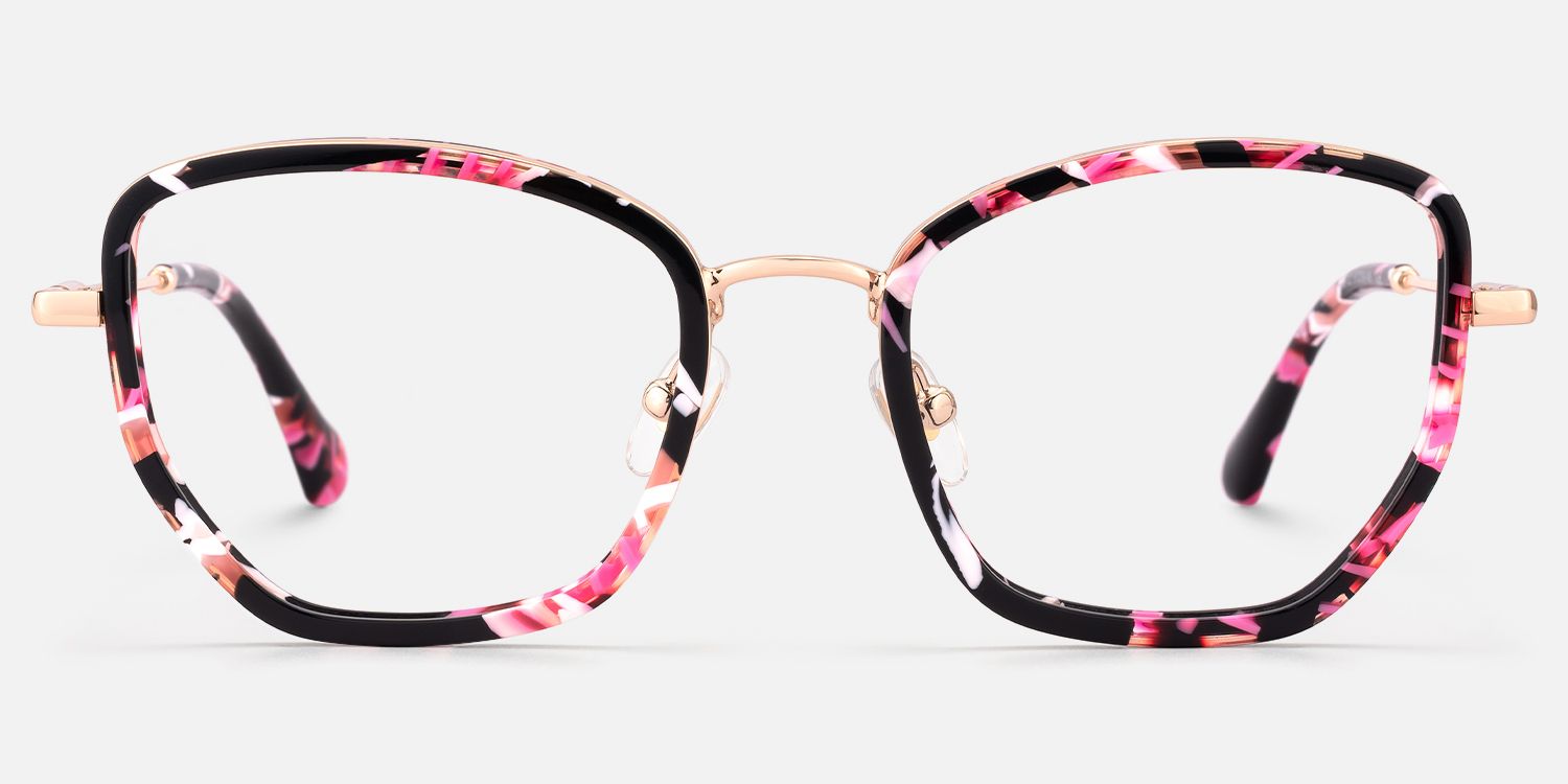 Wanderer - Geometric Floral Eyeglasses | Vooglam Angle View