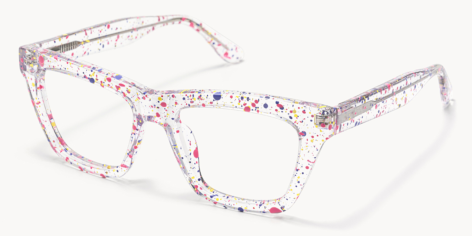 Drip - Rectangle Transparent Eyeglasses