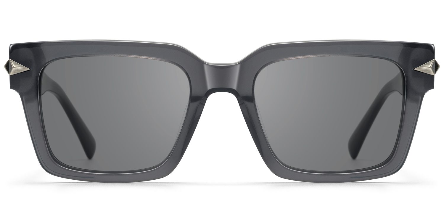 Covenant - Rectangle Gray Sunglasses | Vooglam Product Details 1