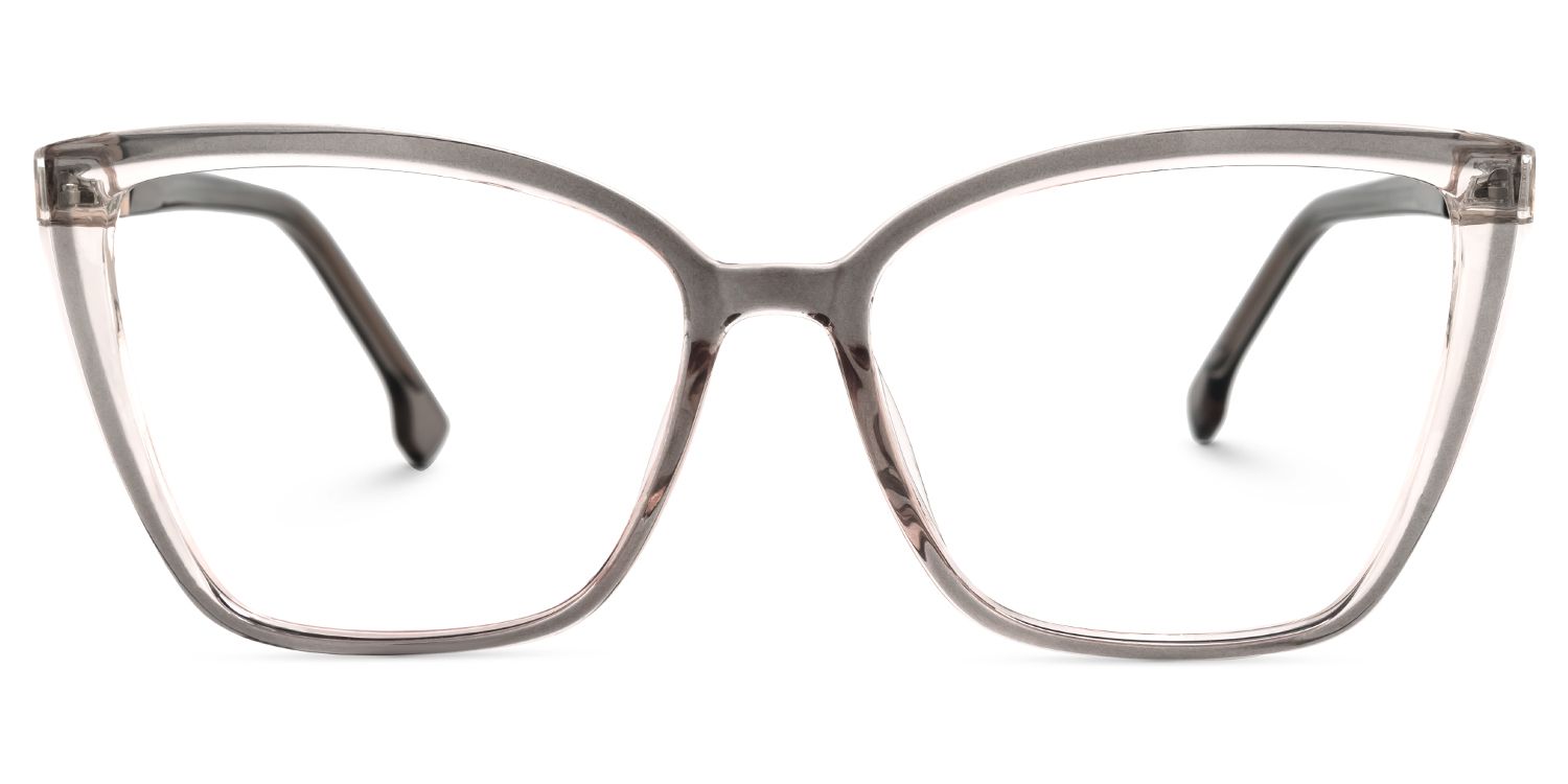 Fairoze - Cat Eye Grey Eyeglasses | Vooglam Angle View