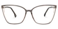 Fairoze - Cat Eye Grey Eyeglasses | Vooglam Angle View