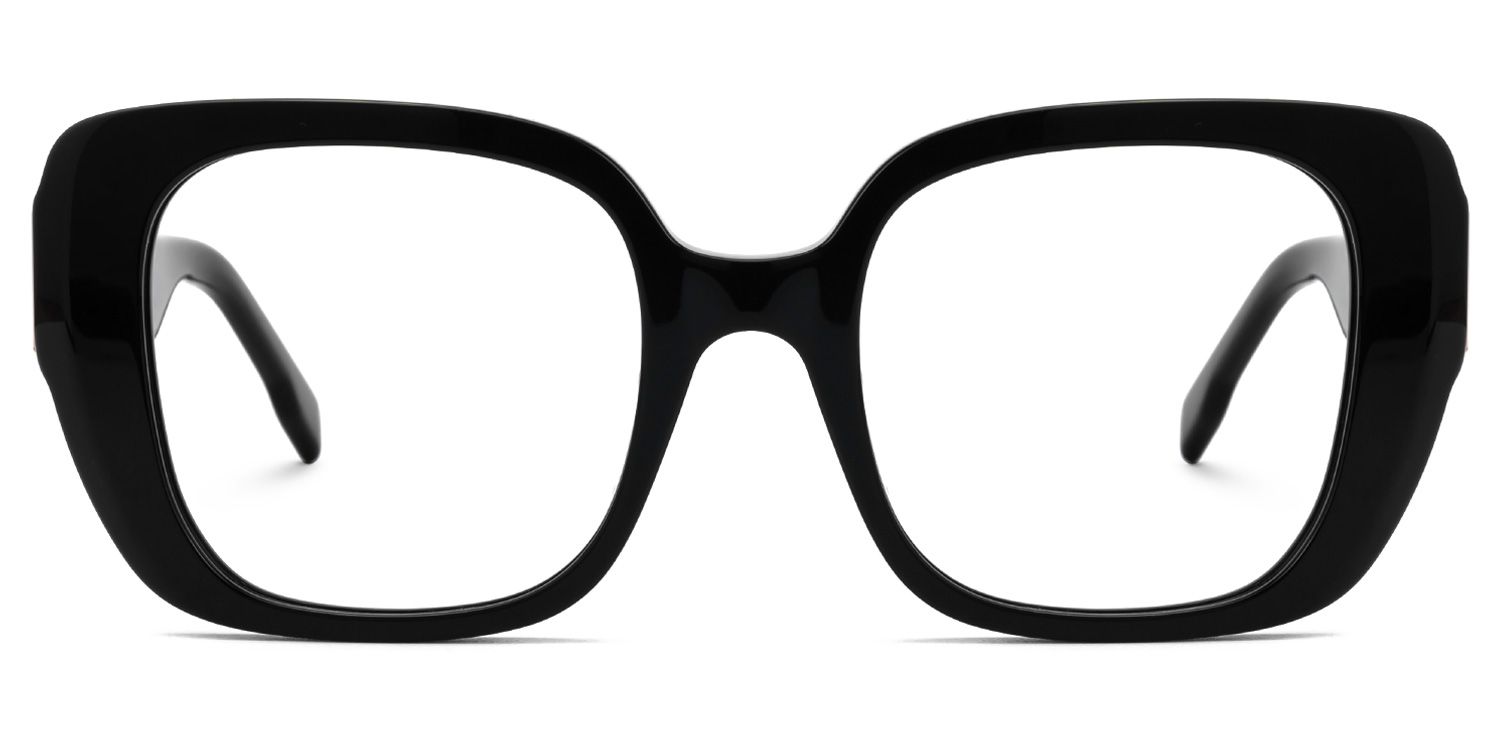 Embry - Square Black Eyeglasses | Vooglam Angle View
