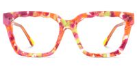 Verve - Rectangle Floral Eyeglasses | Vooglam Angle View