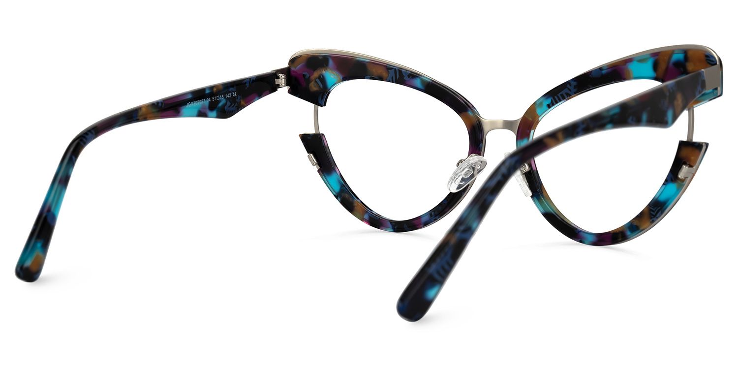 Jazzy - Cat Eye Tortoise Eyeglasses | Vooglam Side View