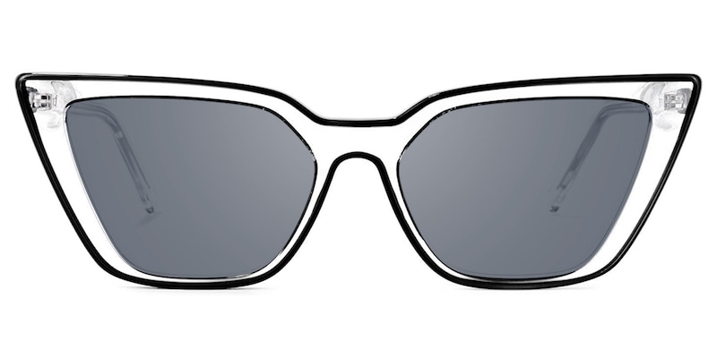 Lyuba - Rectangle Black Sunglasses