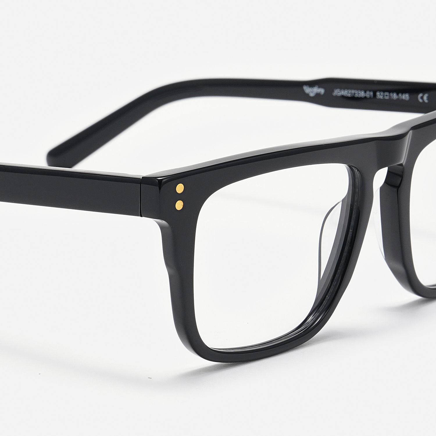 Charlotte - Rectangle Black Eyeglasses | Vooglam Design Details