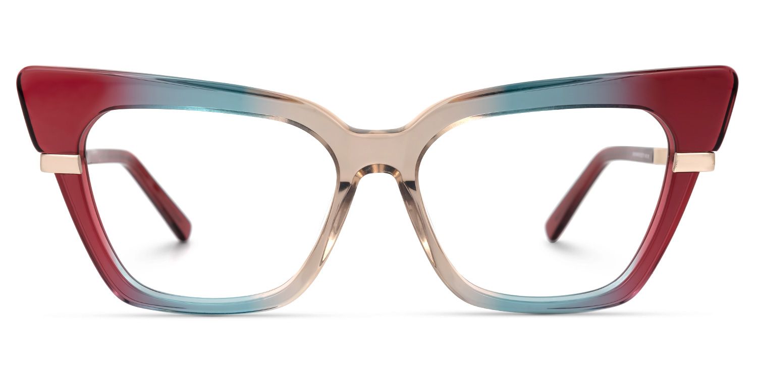 Mariana - Cat Eye Multicolor Eyeglasses | Vooglam Angle View