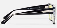 Inerney - Geometric Yellow Tinted Glasses | Vooglam Side View