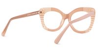 Inari - Cat Eye Pink Eyeglasses | Vooglam Side View