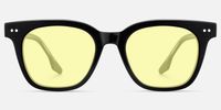 Aubrey - Square Black Sunglasses | Vooglam Angle View