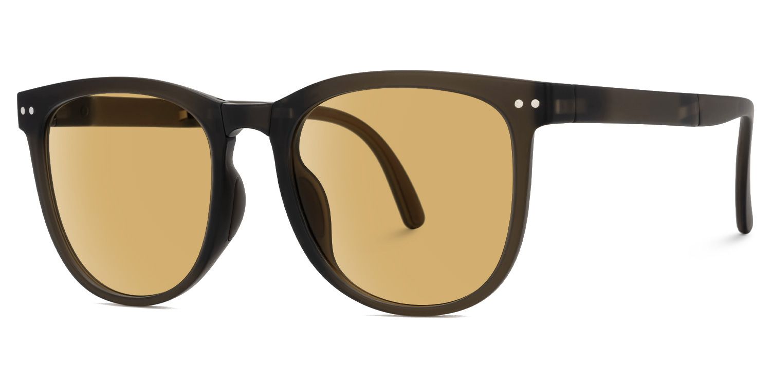 Jackopa - Square Brown Sunglasses by Vooglam - Front View