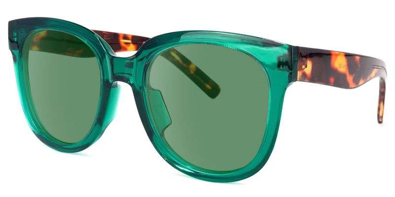 Vernetta - Square Dark/Green Sunglasses