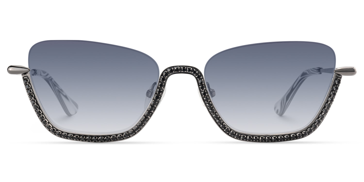 

Viva - Cat Eye Black Sunglasses