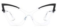 Emiko - Cat Eye Black/Crystal Eyeglasses | Vooglam Angle View