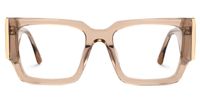 Fantasia - Rectangle Brown Eyeglasses | Vooglam Angle View