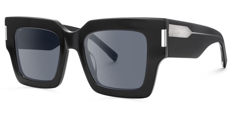 Vaeda - Square Black Sunglasses