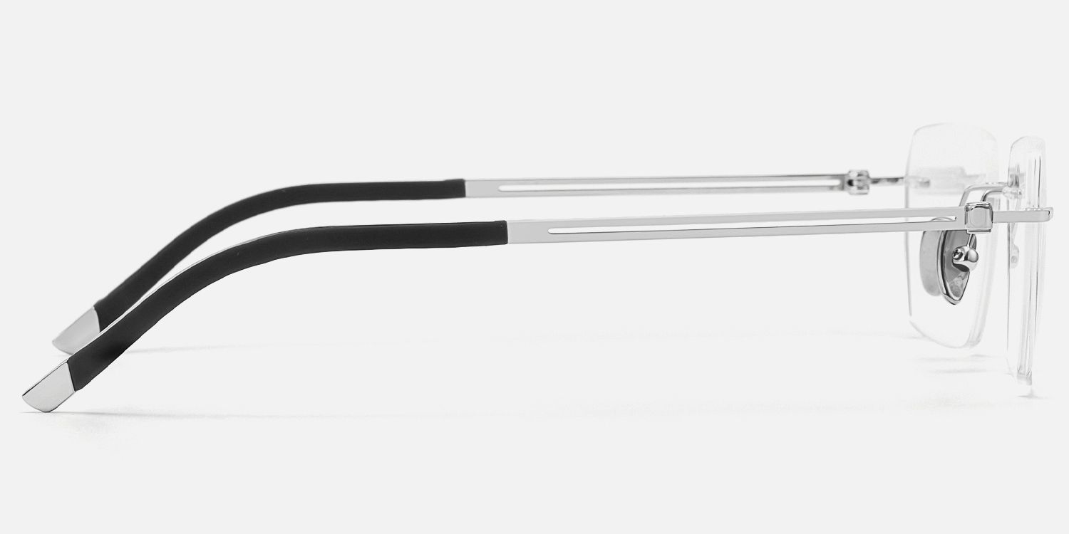 Glaze - Rectangle Silver Eyeglasses product detail 3