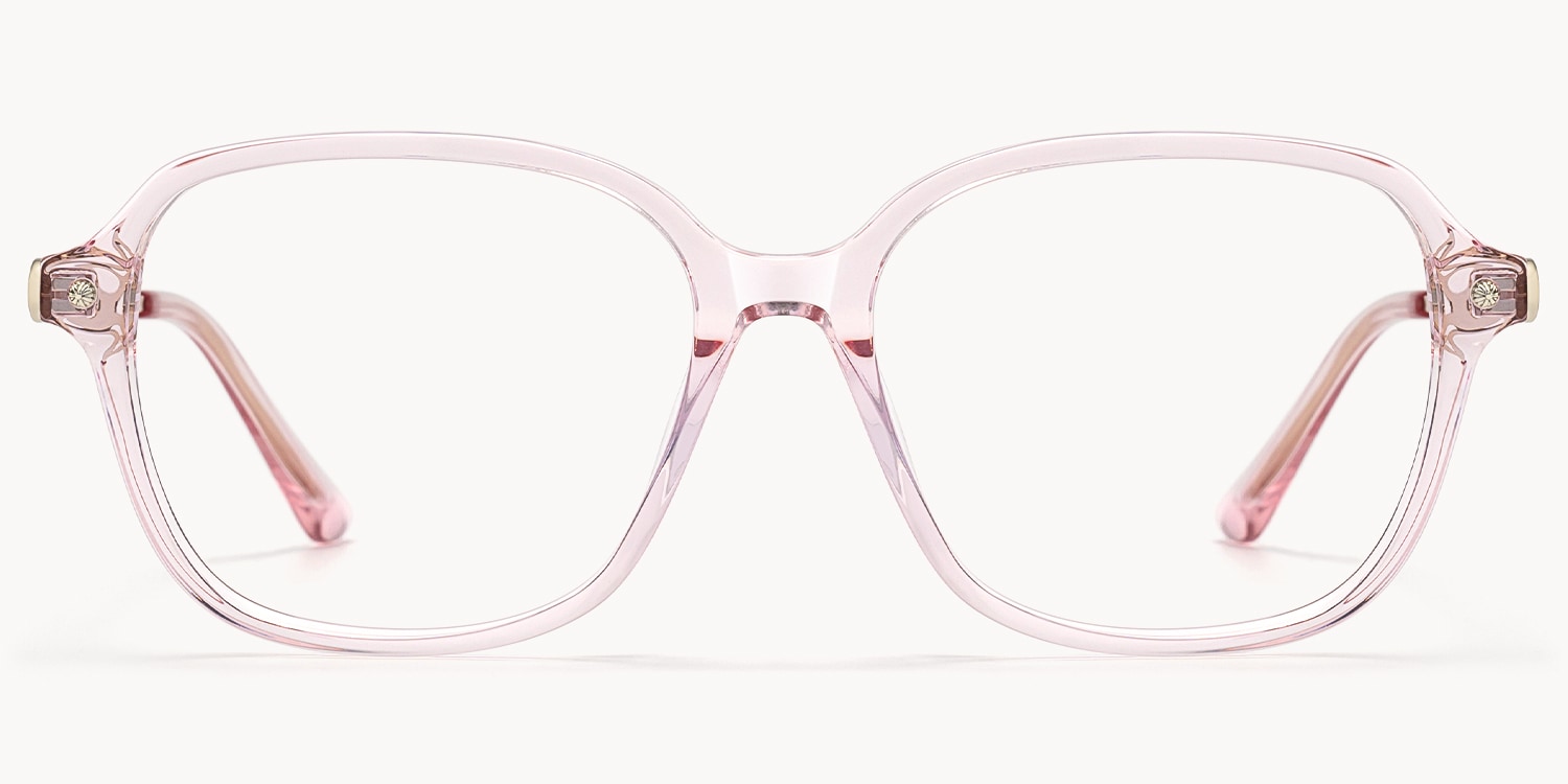 Odyssey - Square Pink Eyeglasses - 1