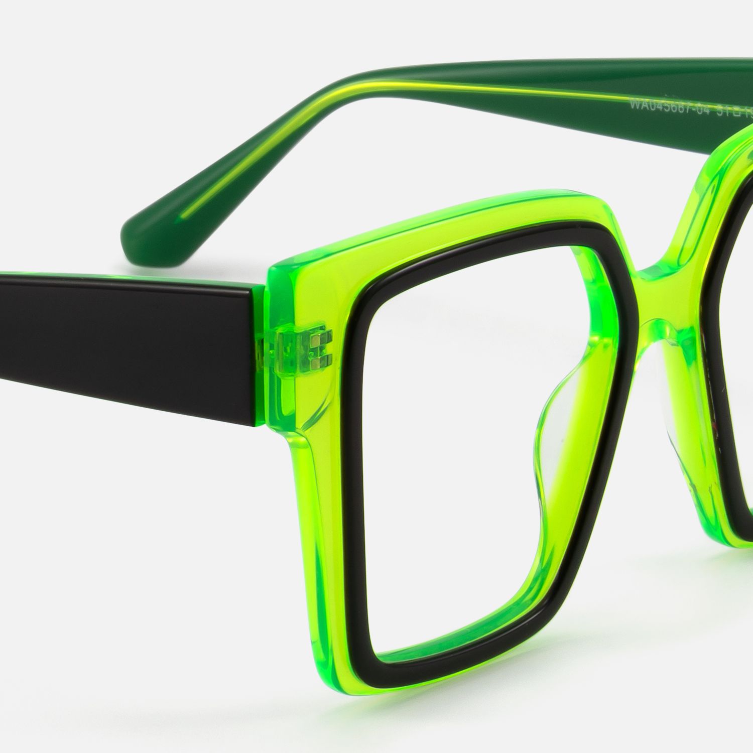 Huffman - Square Green Eyeglasses | Vooglam Design Details