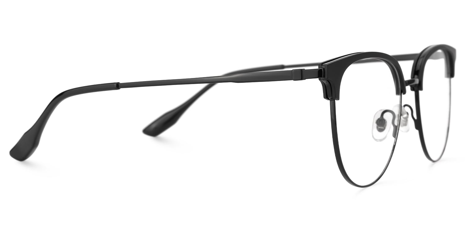 Grace - Round Black Eyeglasses