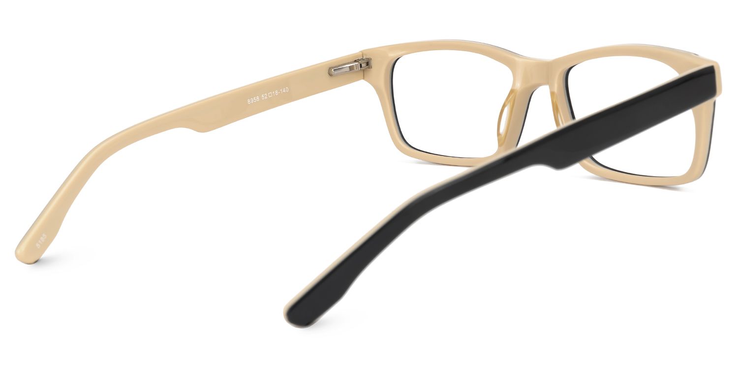 Eliava - Rectangle Black Eyeglasses | Vooglam Side View