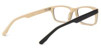 Eliava - Rectangle Black Eyeglasses | Vooglam Side View