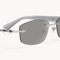 Fracture - Rectangle Gray Sunglasses - 4