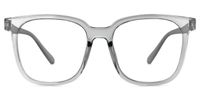 Faina - Square Grey Eyeglasses | Vooglam Angle View