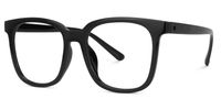 Faina - Square Black Eyeglasses | Vooglam Front View
