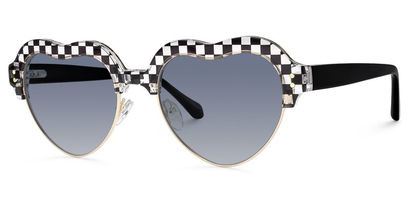 Hannah - Heart Pattern Sunglasses